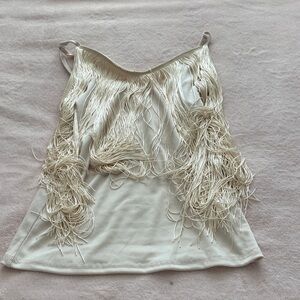 Amazon Elegant Cream Fringe Camisole